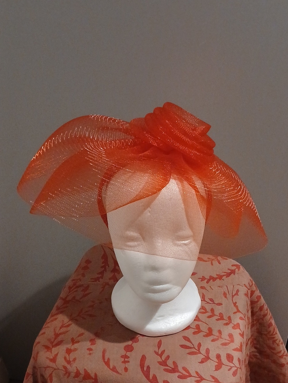 Harlem Haven Red Rosette Fascinator Headpiece